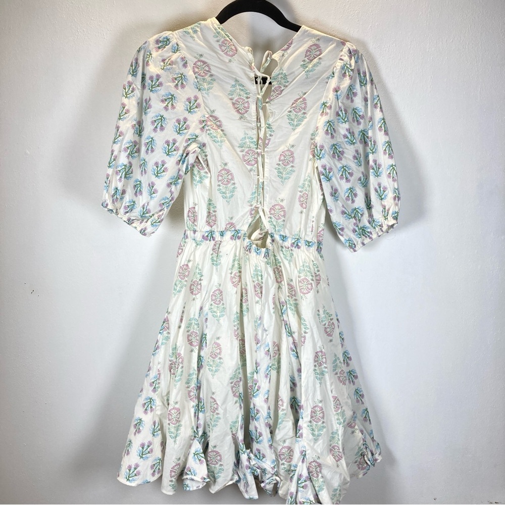 Christian Lacroix  Dress Ivory Multi Color Floral Printed A Line Size S Cotton - Picture 2 of 16